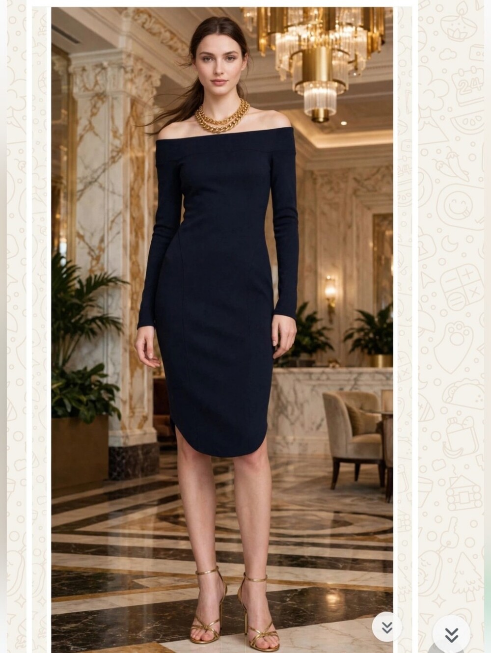 Medi dress, off shoulder